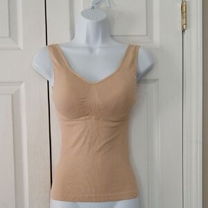 Black Fuchsia by Secret Lace Seamless shapewear tank top padded bra Sz S/M NWOT